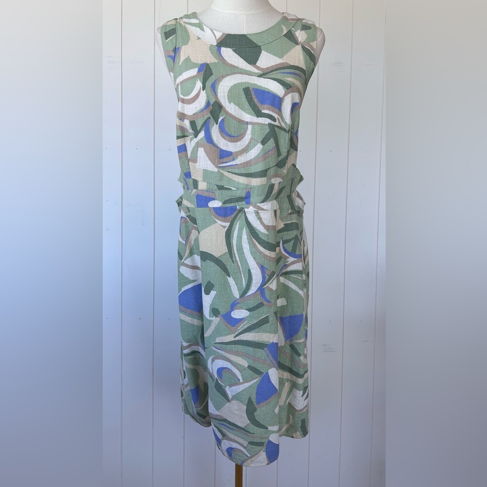 Nine West Women’s Side Cut Out Linen‎ Dress Size XXL